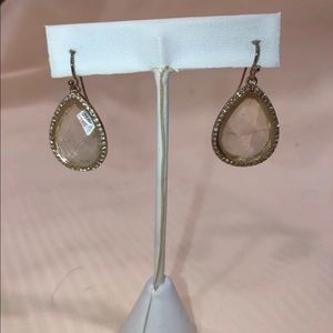 Tear Drop Shaped Smokey Topaz Fashion Earrings
